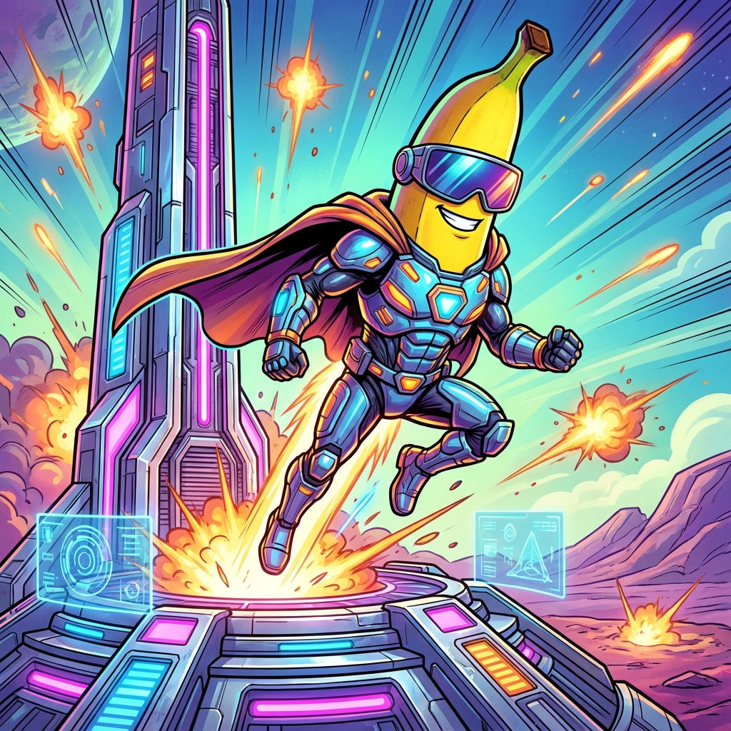 Banana hero action shot